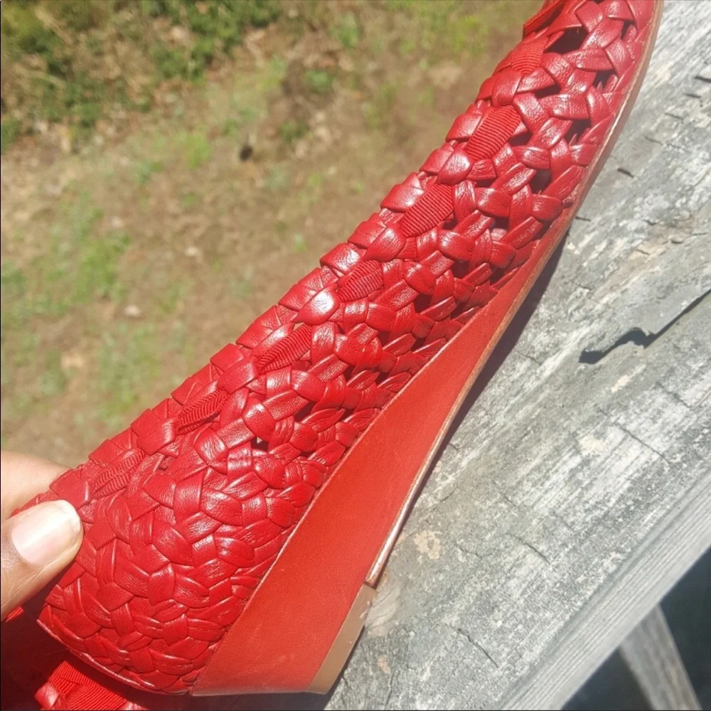 Red Cole Haan little wedges